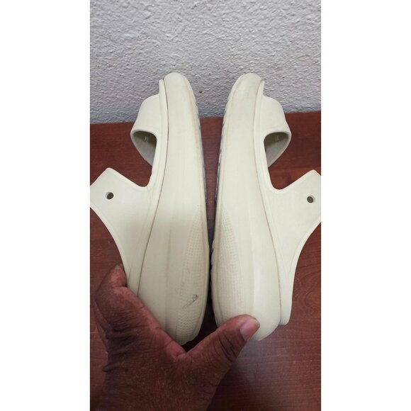 Crocs Women's Ivory Double-Strap Slide Wedge Sandals Size 7 Lightweight - Picture 6 of 11